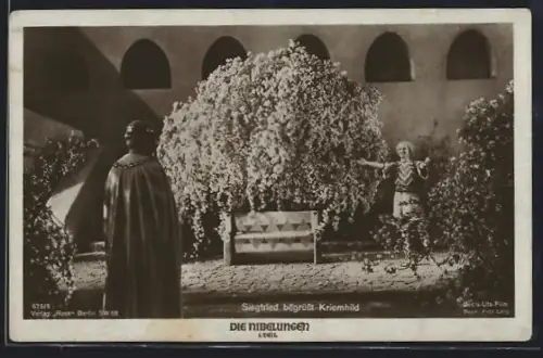 AK Siegfried begrüsst Kriemhild, Die Nibelungen, I. Teil
