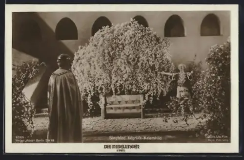 AK Siegfried begrüsst Kriemhild, Die Nibelungen, I. Teil
