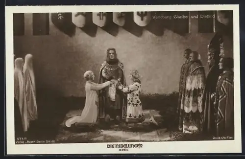 AK Die Nibelungen, II. Teil, Verlobung von Giselher und Dietlind