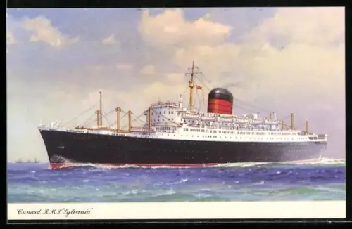 AK Passagierschiff R.M.S. Sylvania in voller Fahrt