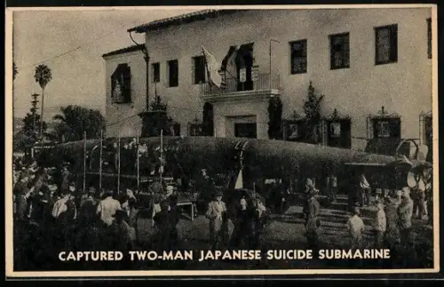 AK Nach Strandung vor Oahu am 8.12.1941 erbeutetes japanisches Kleinst-U-Boot HA-19