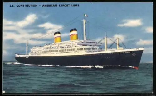 AK Passagierschiff der American Export Lines S.S. Constitution auf hoher See