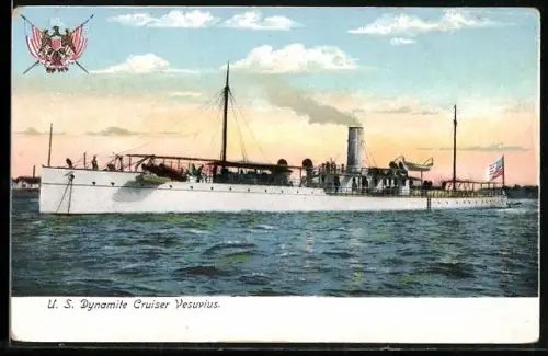 AK U.S. Dynamite Cruiser Vesuvius, Kriegsschiff