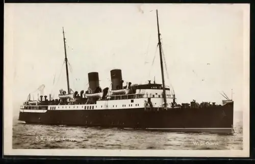 AK Passagierschiff S.R. Isle of Jersey vor Anker liegend
