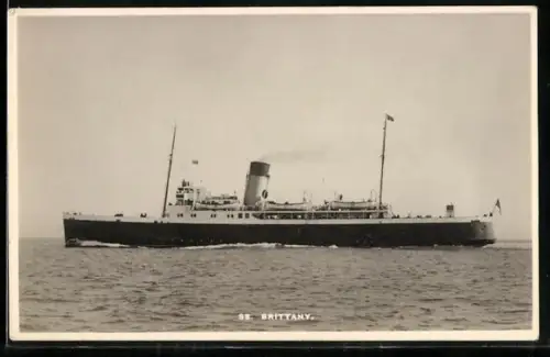 AK Passagierschiff S.S. Brittany auf hoher See