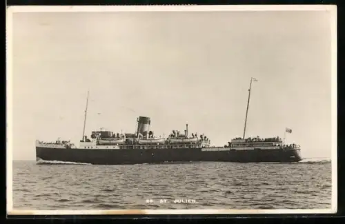 AK Passagierschiff S.S. St. Julien hohe Fahrt laufend