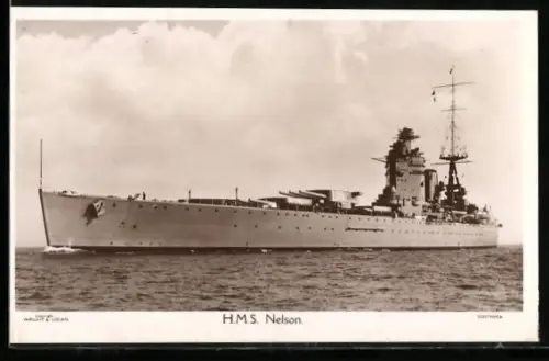 AK Schlachtschiff H.M.S. Nelson auf hoher See, Kriegsschiff