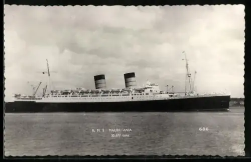 AK Passagierschiff R.M.S. Mauretania mit 35.677 BRT