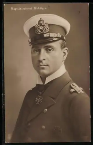 AK Kapitänleutnant Otto Weddigen in Uniform, Kommandant des U-Bootes U-9