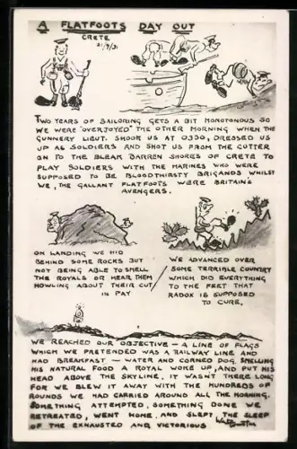 AK Flatfoots Day Out, Humorkarte