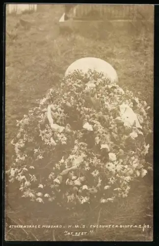 AK Grab des Heizers Horace Hubbard des britisches Kriegsschiffes H.M.S. Encounter