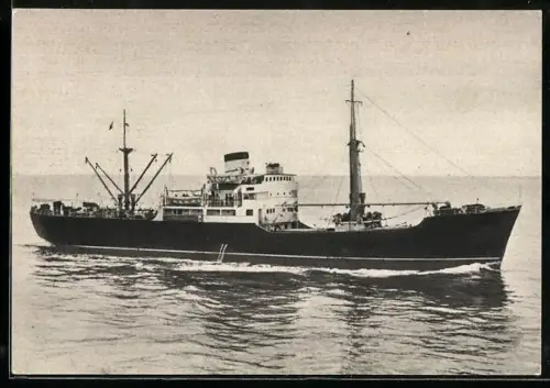 AK Frachtschiff Tirrenia der Societá di Navigazione in Fahrt, Handelsschiff