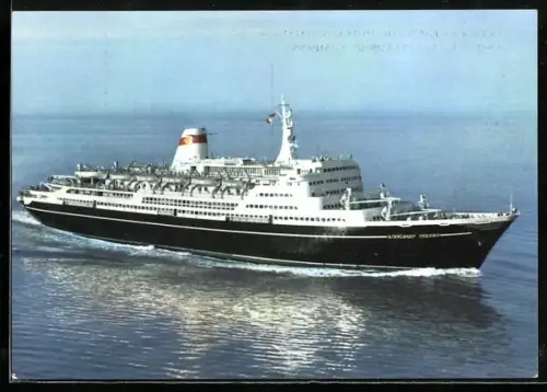 AK Sowjetisches Passagierschiff Alexandr Pushkin aus der Vogelschau