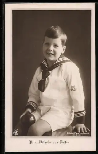 AK Prinz Wilhelm von Hessen-Darmstadt als Kind in Matrosenuniform