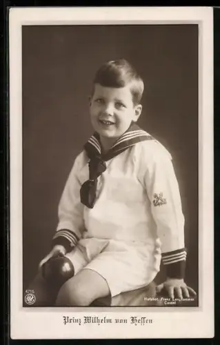 AK Prinz Wilhelm von Hessen-Darmstadt als Kind in Matrosenuniform