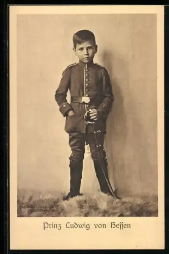 AK Kleiner Prinz Ludwig von Hessen-Darmstadt in Uniform