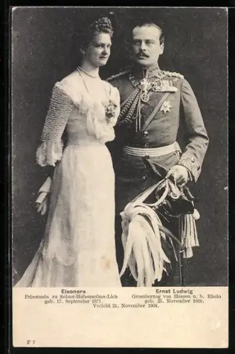 AK Eleonore und Ernst Ludwig von Hessen-Darmstadt