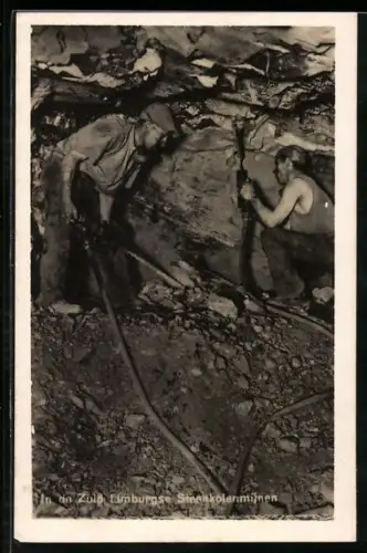 AK Limburg, In de Zuid-Limburgse Steenkolenmijnen, Arbeiter bauen Kohle ab