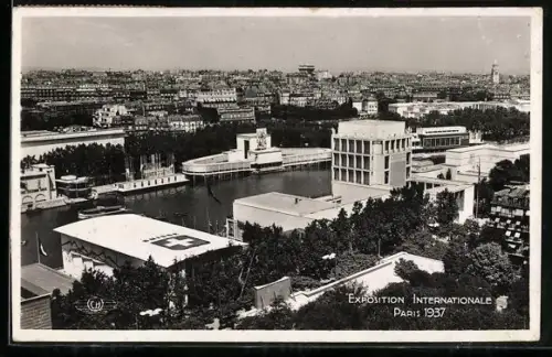 AK Paris, Exposition internationale 1937, Vue d'Ensemble, prise de la Tour Eiffel