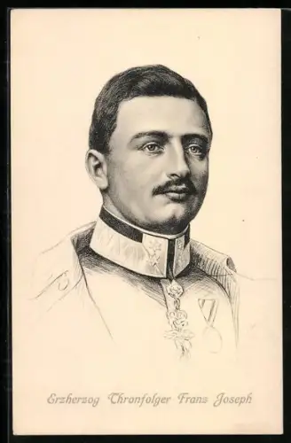 Künstler-AK Kaiser Karl I. von Österreich mit Orden