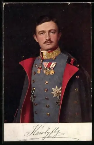 AK Kaiser Karl I. von Österreich in Uniform