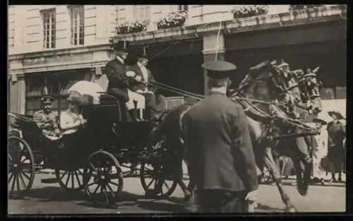 AK König George V. von England in einer Kutsche