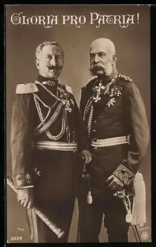 AK Portrait von Kaiser Franz Josef I. von Österreich und Wilhelm II.