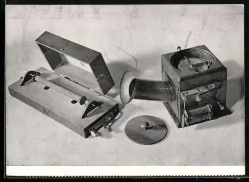 AK Telephon von Ph. Reis 1862, Geber und Empfänger