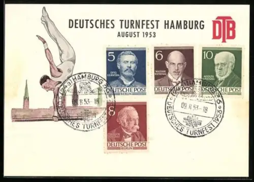 AK Hamburg, Deutsches Turnfest 1953, Sportler am Barren