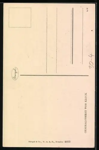 AK Portrait von Generaloberst von Kluck
