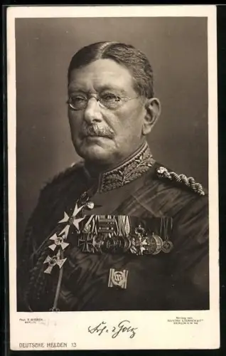 AK Heerführer Frh. v. d. Goltz in Uniform mit Orden
