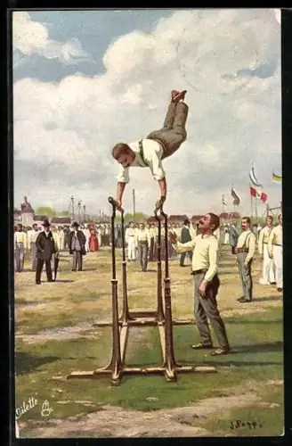 Künstler-AK Turner bei einer Vorführung