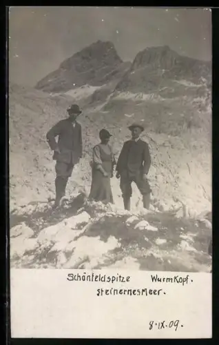 AK Steinernes Meer, Bergsteiger bei der Schönfeldspitze und dem Wurmkopf