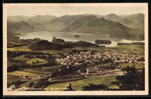 AK Keswick, Panoramic View with Derwentwater