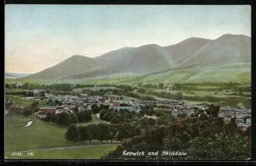 AK Keswick, Panorama with Skiddaw