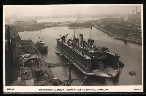 AK Barrow-in-Furness, Devonshire Dock from Vickers Crane