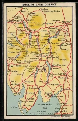 AK Ambleside, English Lake District with the Morecambe Bay