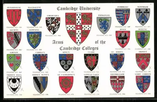 AK Cambridge, Arms of the Cambridge Colleges