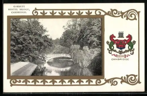 AK Cambridge, Garrett Hostel Bridge with Coat of Arms