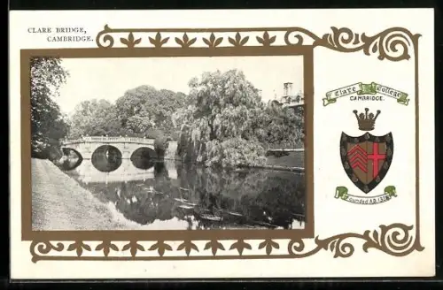 AK Cambridge, Clare Bridge with Coat of Arms
