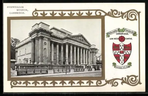 AK Cambridge, Fitzwilliam Museum with Coat of Arms