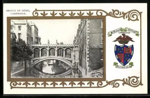 AK Cambridge, Bridge of Sighs with Coat of Arms