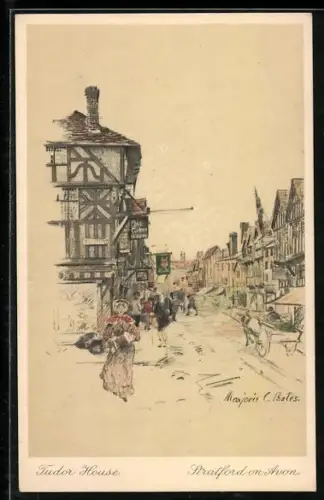 Künstler-AK Stratford-on-Avon, Tudor House