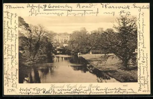 AK Warwick, Castle from Bridge