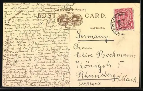 AK Warwick, Castle from Bridge