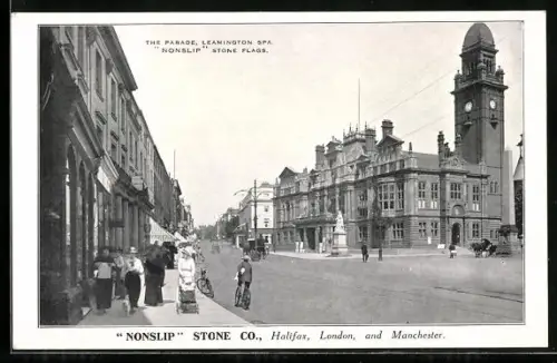 AK Leamington, The Parade Nonslip Stone Flags, Nonslip Stone C., Halifax, London, and Manchester