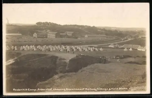 AK Aldershot, Redan Hill Camp, showing Government Railway Sidings & Field Stores