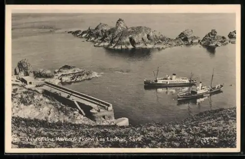 AK Sark, View of the Harbour from les Laches