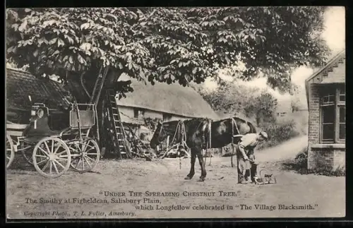 AK Figheldean, Under The Spreading Chestnut Tree, The Smithy, Salisbury Plain