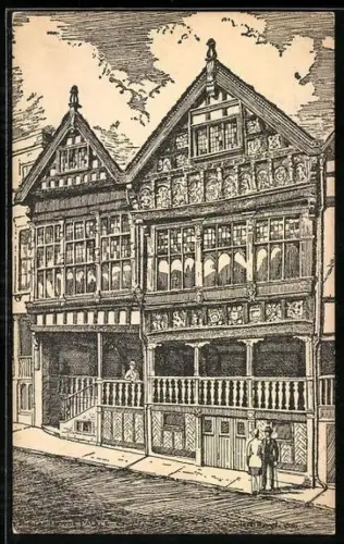 Künstler-AK Chester, Lloyd`s Palace